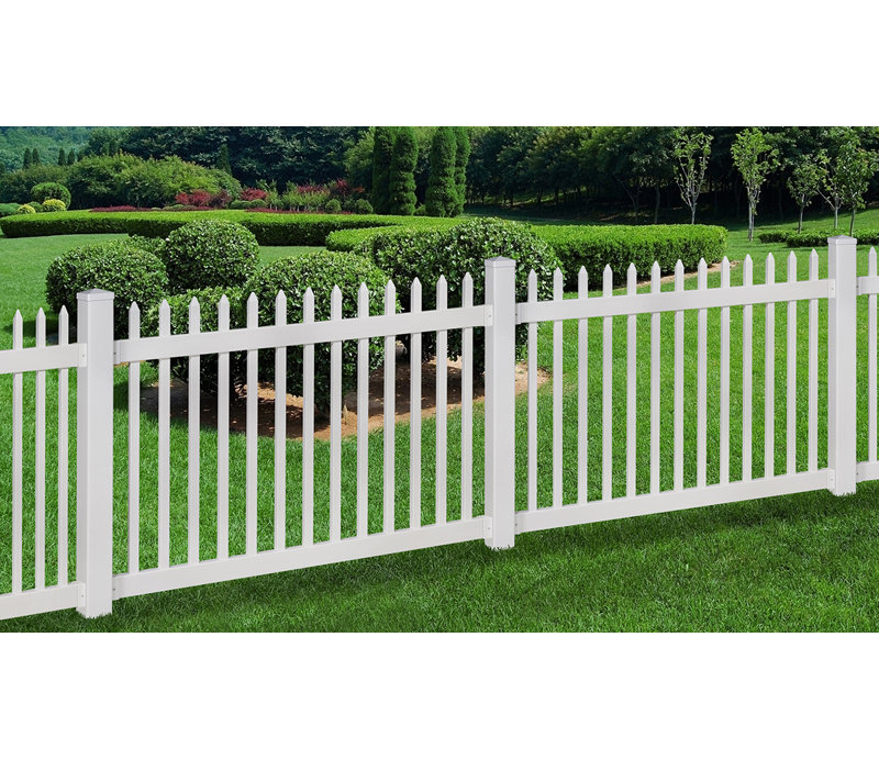 Wam Bam NoDig Fence 4 ft. x 6 ft. Nantucket Vinyl Picket Fence with